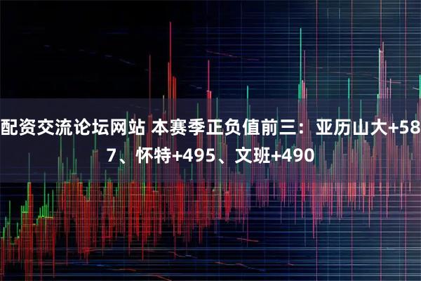 配资交流论坛网站 本赛季正负值前三：亚历山大+587、怀特+495、文班+490
