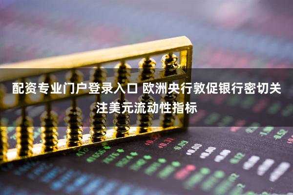 配资专业门户登录入口 欧洲央行敦促银行密切关注美元流动性指标